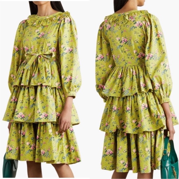 Batsheva + Laura Ashley Floral Green Dress - Picture 7 of 7